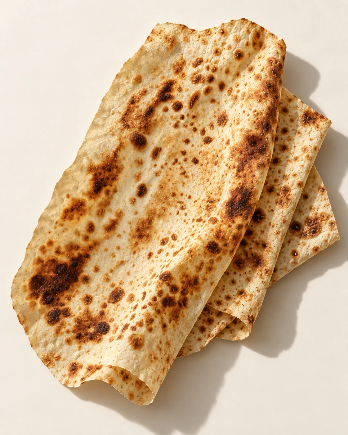 Presentación de hojas de lavash plegadas